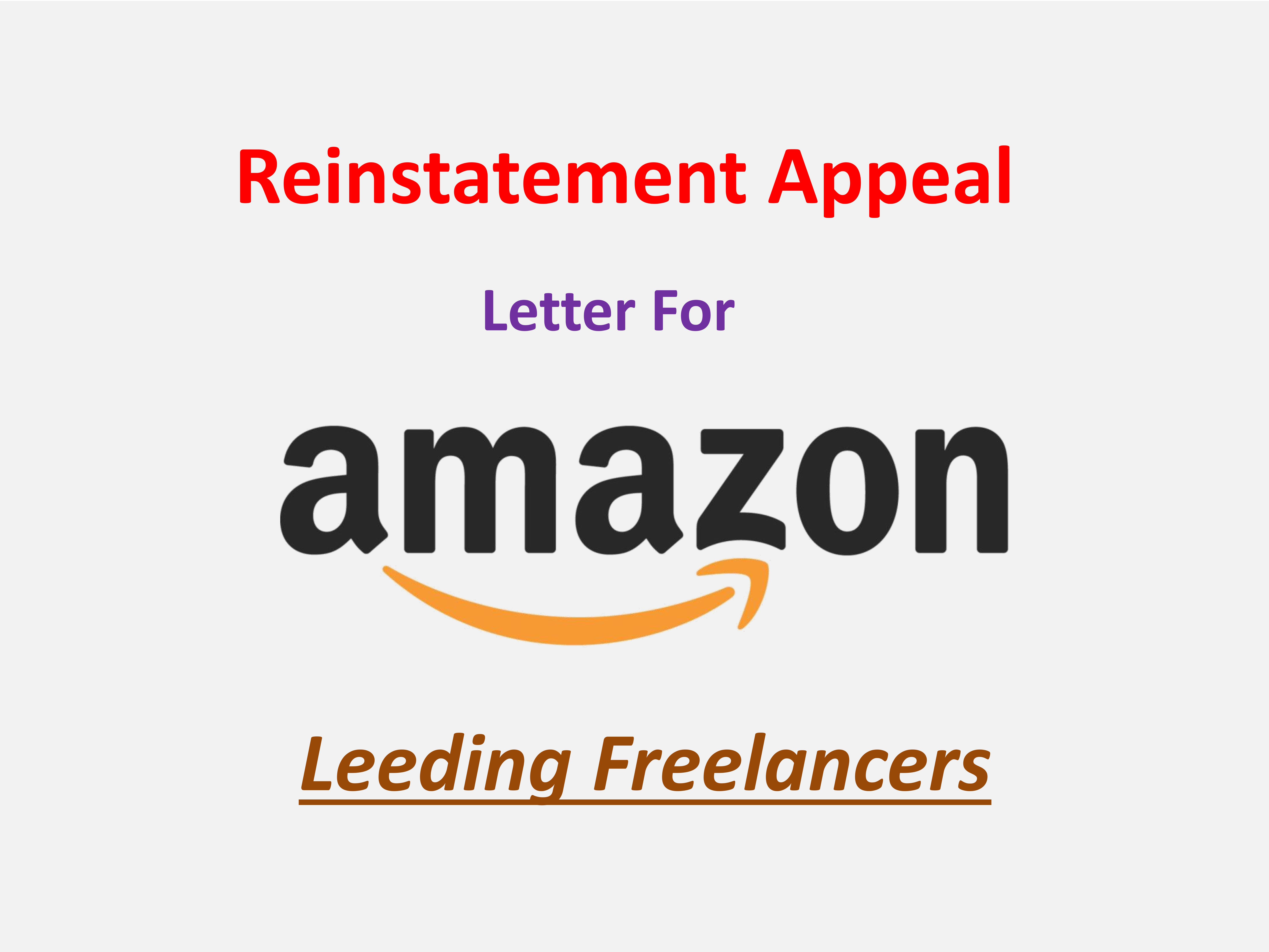 Reinstate Suspended Amazon Account Leeding Freelancers